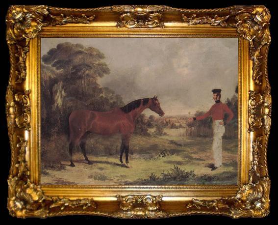 framed  John Frederick Herring The Man and horse, ta009-2